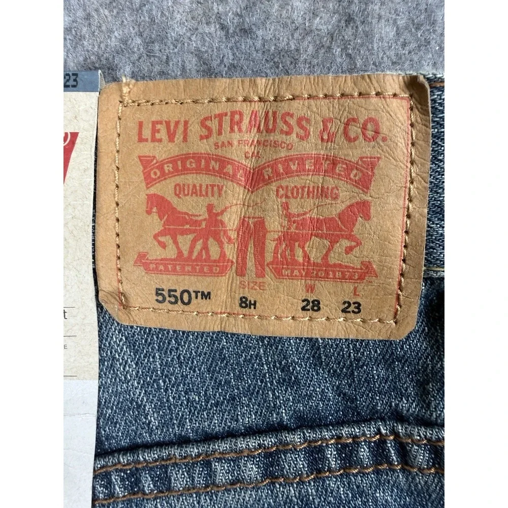 LEVIS 550 Size 8 Husky 28 X 23‎ Relaxed Fit Adjustable Waist Loose Thigh Tapered